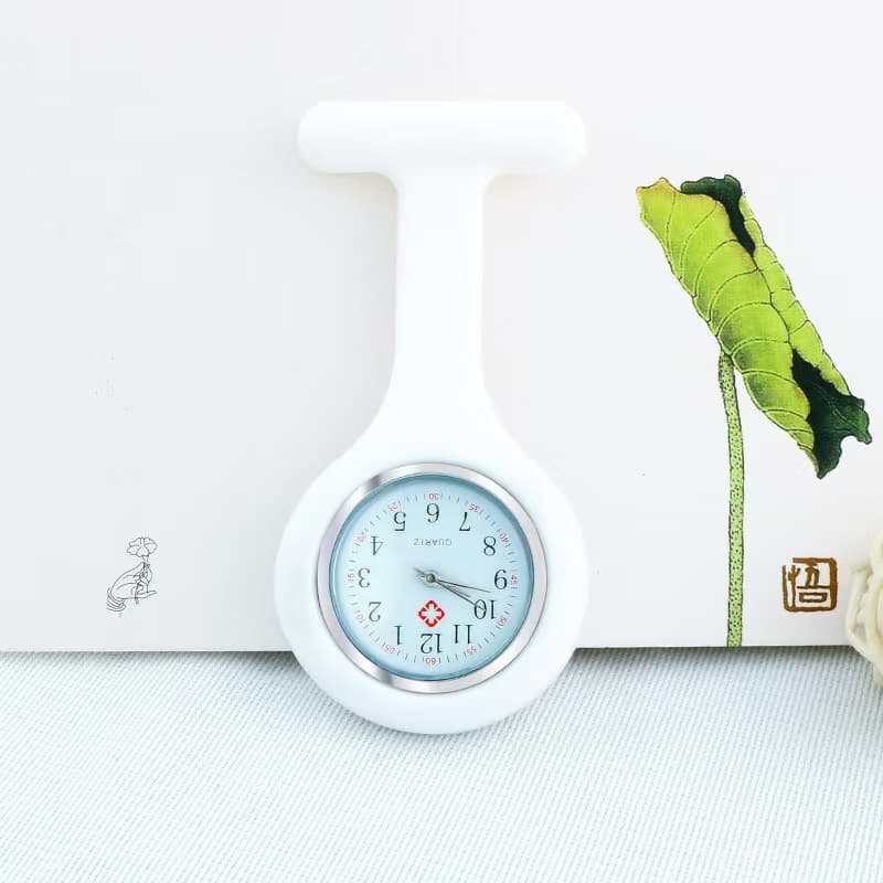 Foreign trade nurse watch silicone breast watch pin hanging watch student pocket watch quartz logo gift dial watch spot 8
