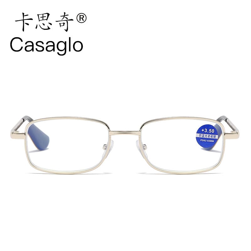 New metal frame anti-blue light reading glasses high-definition middle-aged and elderly reading glasses finished aging resin sheet 8804 5