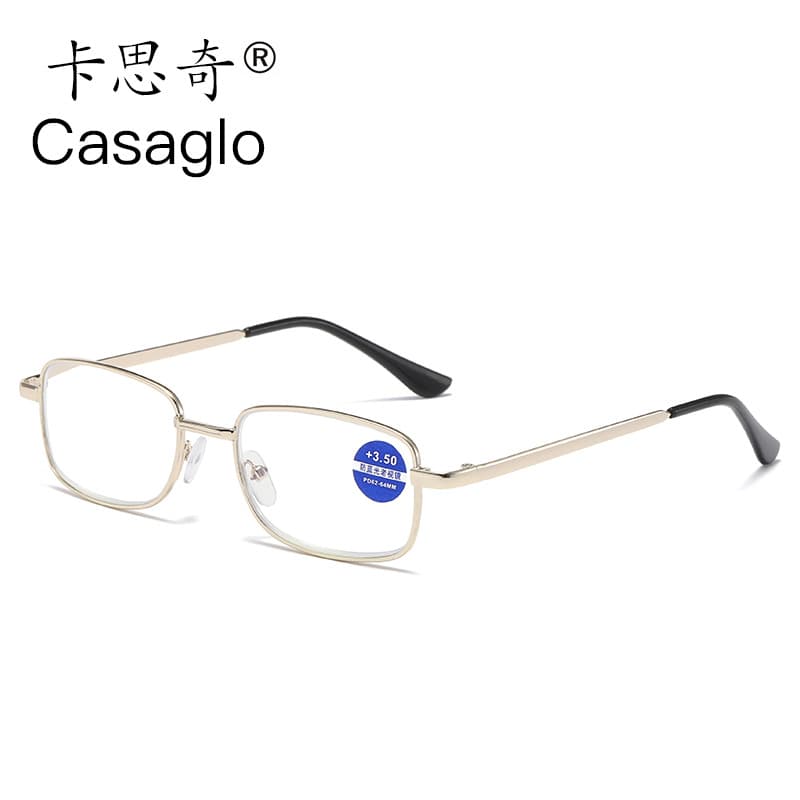 New metal frame anti-blue light reading glasses high-definition middle-aged and elderly reading glasses finished aging resin sheet 8804 6