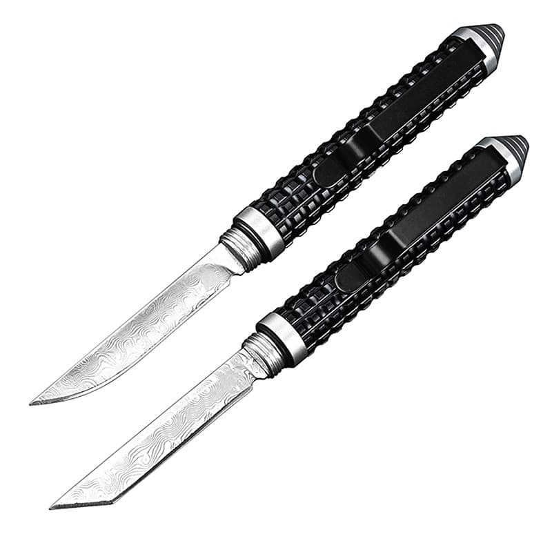 Mini Damascus Pen Knife Multifunctional Small Straight Knife Wild Survival Survival Tool Portable Outdoor Knife 6