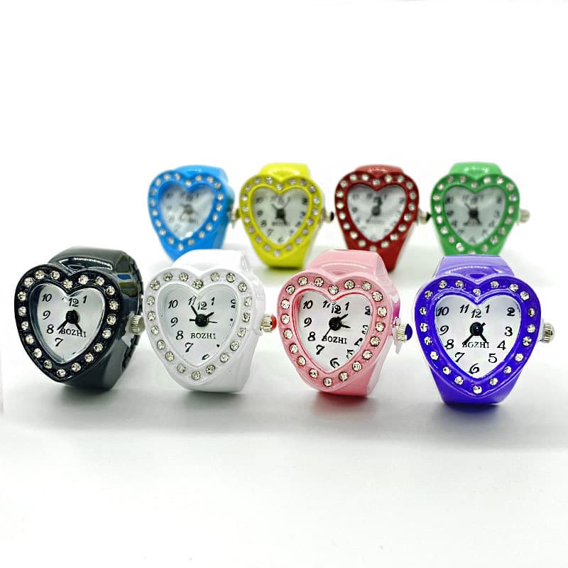 [Ring Watch] Korean style love with diamond trendy best-selling temperament female ring watch directly approved by cross-border foreign trade manufacturers 3