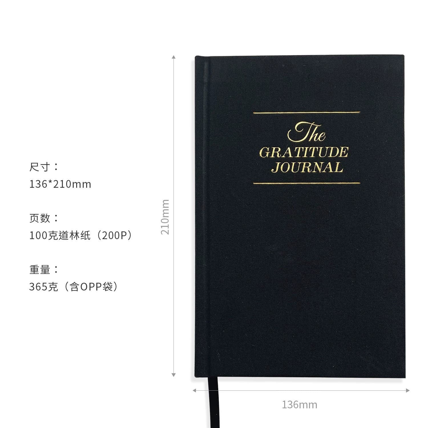 English Notepad Gratitude Diary Check-in Schedule Linen Fabric Notebook Plan Hand Account Book Gratitude Note 8