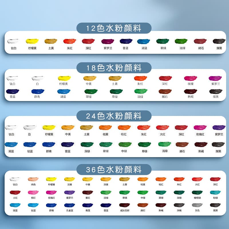 Deli watercolor gouache paint wholesale tool set 24 colors oil painting Chinese painting art students special painting 3
