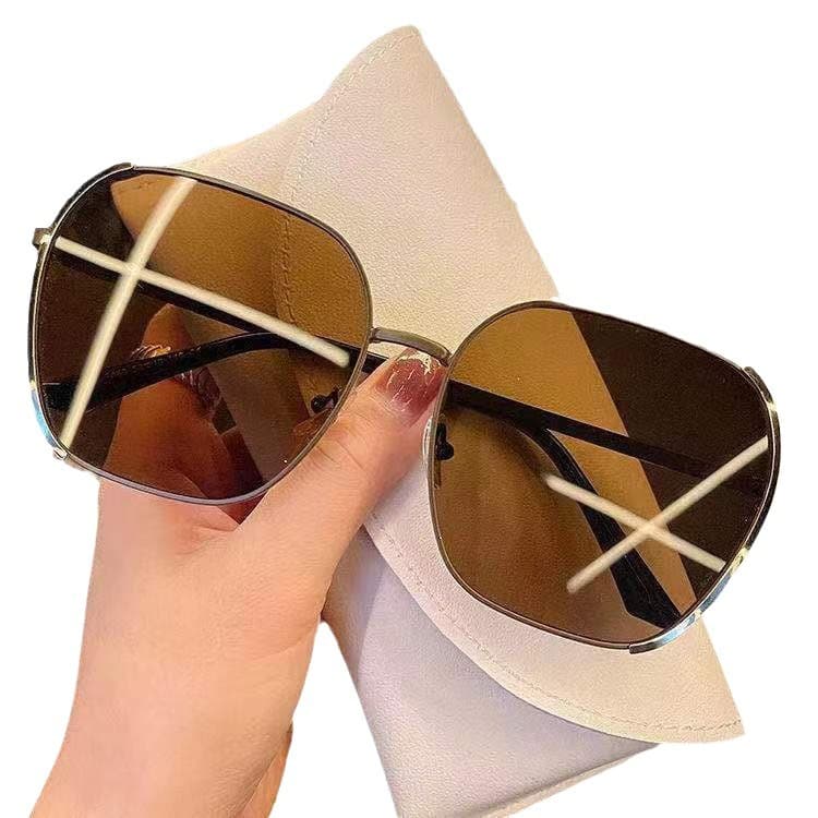 2026 New Internet Celebrity Fashion Sunglasses for Men, Korean Style Square Oval Sunglasses for Women, Personalized Anti-UV Glasses 6