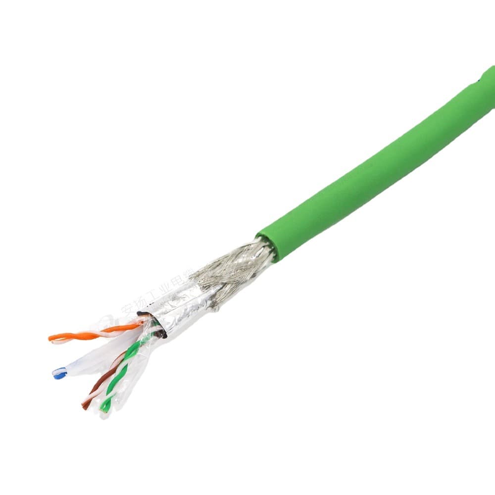 Cat5e shielded network cable CAT5E through Fluke 2 4 pairs 24 26AWG green aqua blue industrial network cable 6