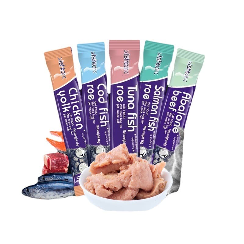 Ishtar Cat Bars Wholesale Cat Snacks Adult Cats and Kittens Nutrition Bars Pet Food Wet Food Packs Dropshipping 6