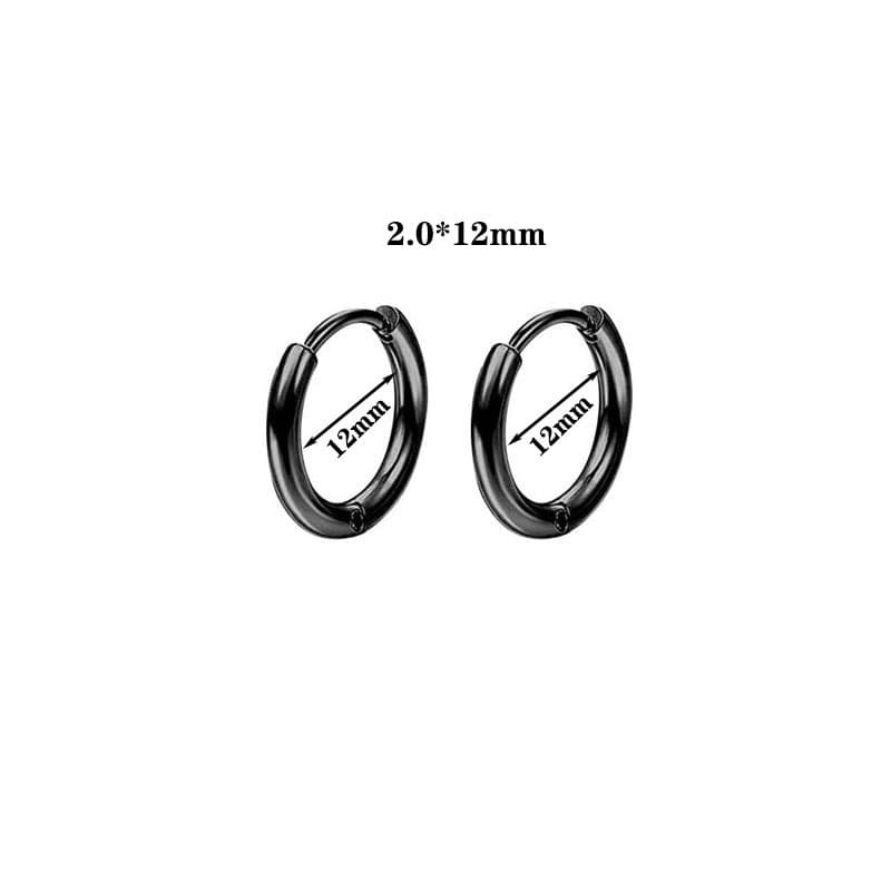 Wholesale 2.0 wire diameter coil earrings European and American fashionable simple stainless steel coil earrings cross-border hot sale 7