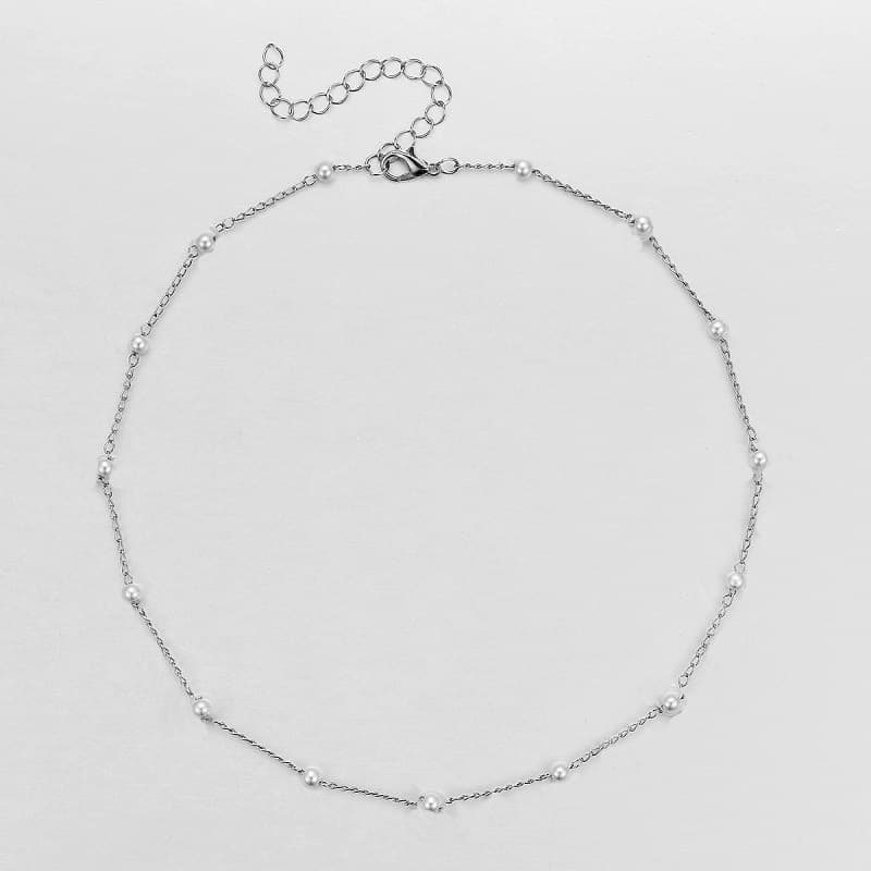 European and American fashion cross-border jewelry new pearl necklace fashion clavicle chain choker necklace neck jewelry for women 8