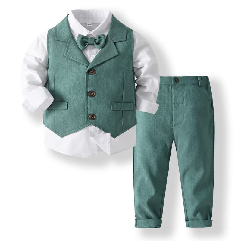 Boy's banquet dress small suit spring and autumn British fashion boy's wedding gentleman's party performance suit 8