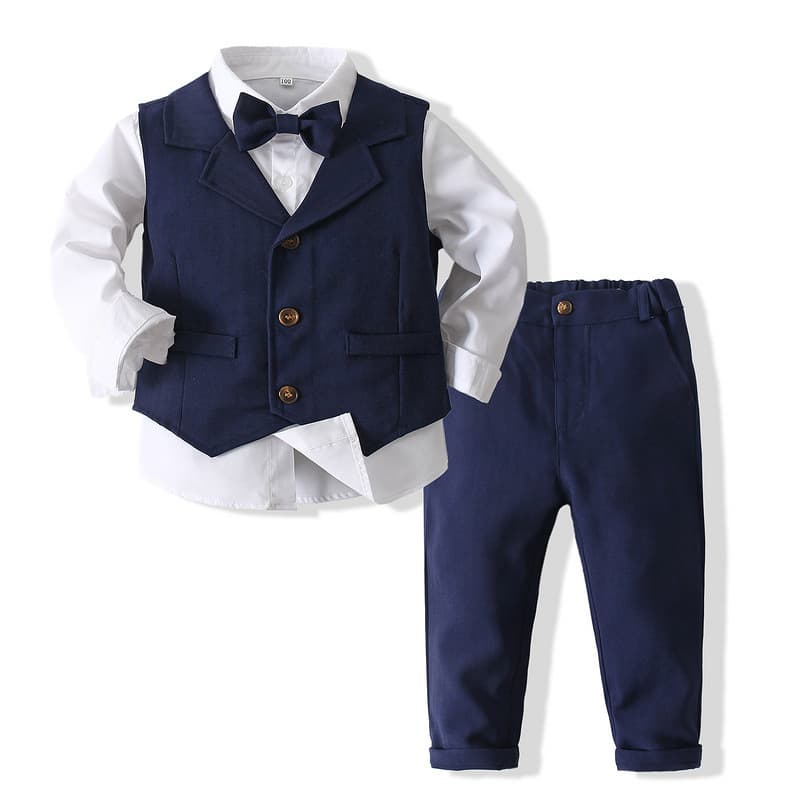 Boy's banquet dress small suit spring and autumn British fashion boy's wedding gentleman's party performance suit 10