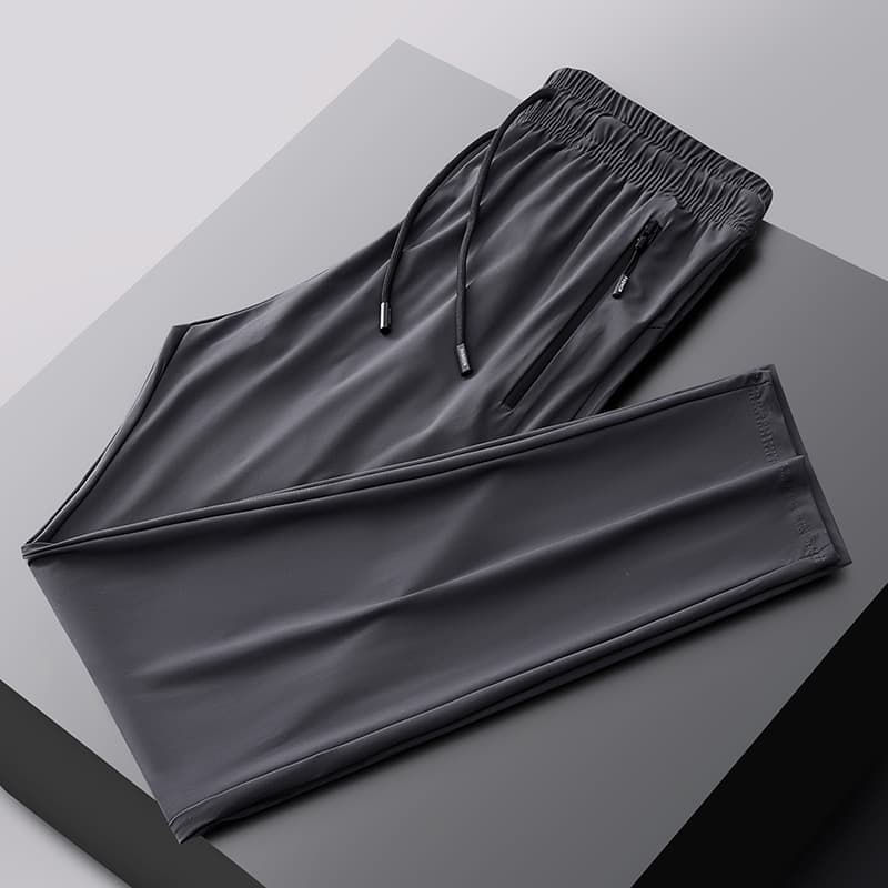 Stretch sweatpants men's summer thin large size ice silk pants straight quick-drying casual breathable quick-drying trousers for men 8