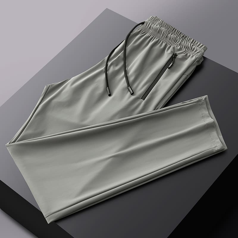 Stretch sweatpants men's summer thin large size ice silk pants straight quick-drying casual breathable quick-drying trousers for men 10