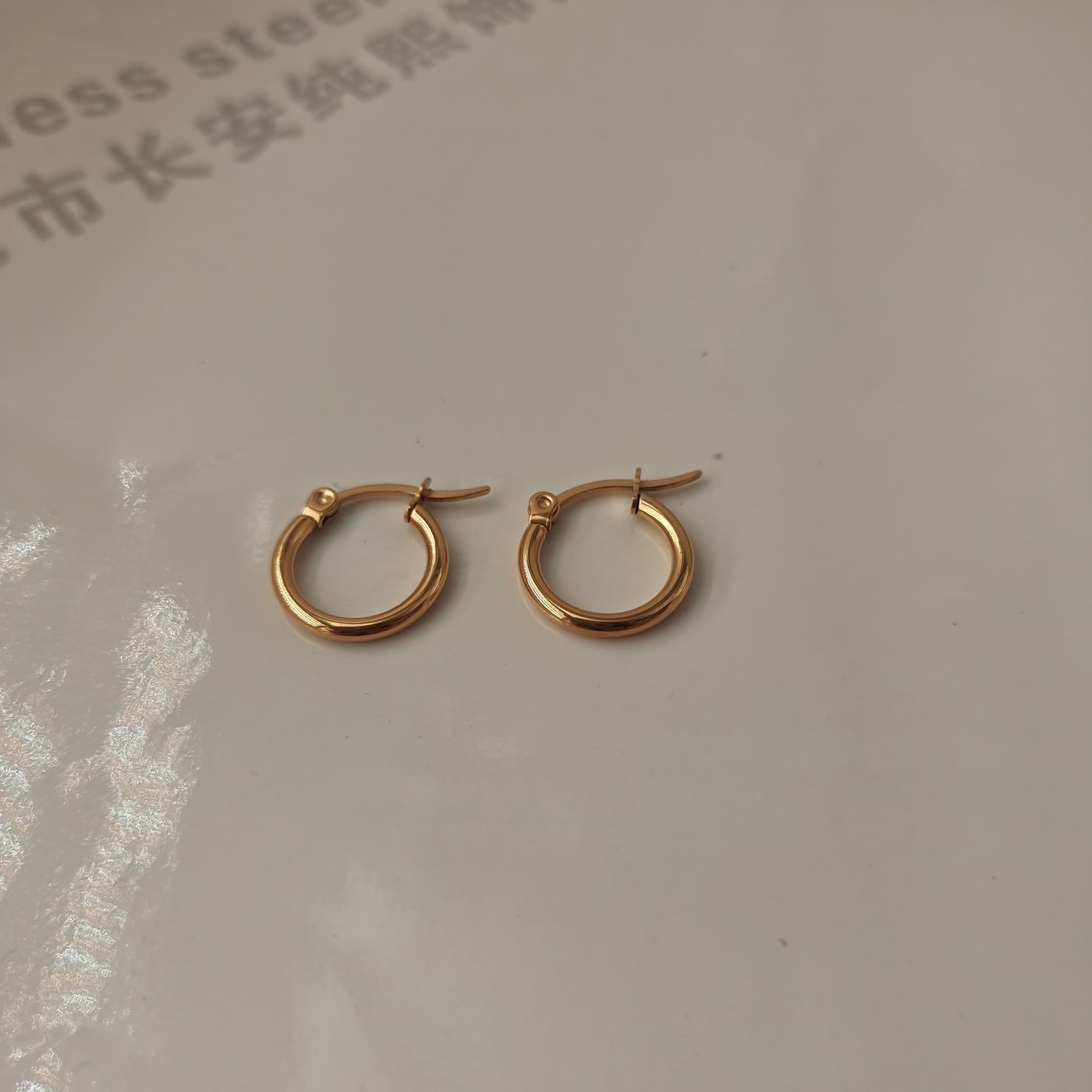 Cross-border new 316 stainless steel circle wire earrings wholesale 6 pairs set of thin ear needle ear coil ear buckle earrings 5