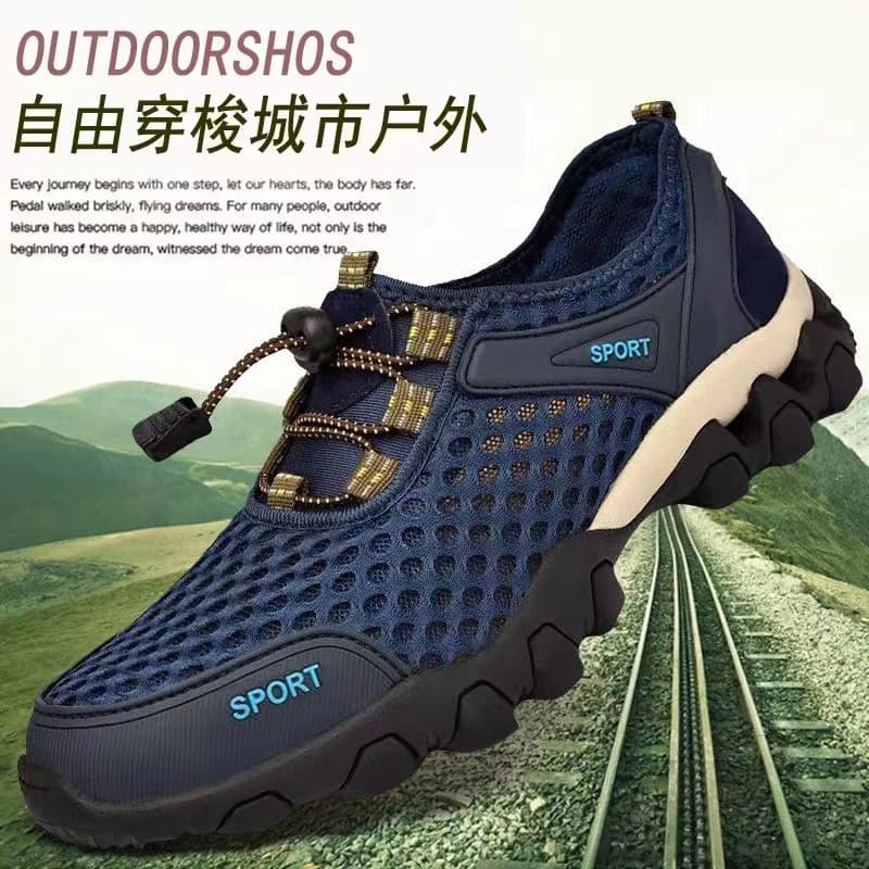 Wading shoes, men's shoes, sports shoes, men's summer mesh breathable shoes, casual running shoes, outdoor mesh mesh shoes 2
