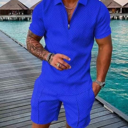 AliExpress hot cross-border new men's printed POLO shirt suit lapel short-sleeved pullover casual men's T-shirt 4