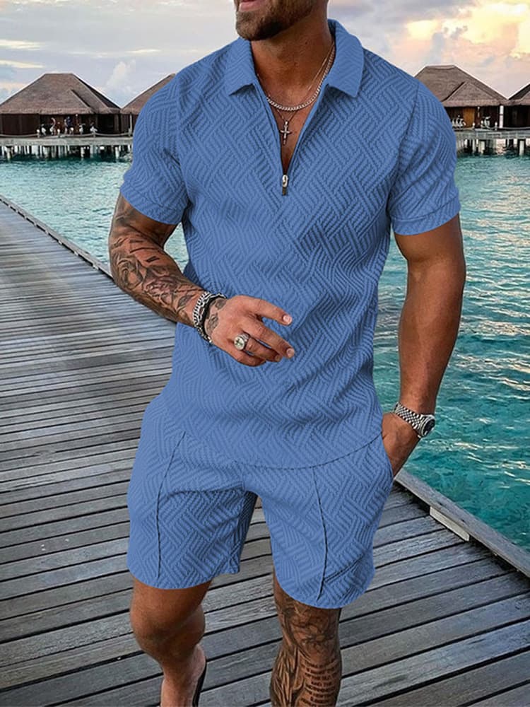 AliExpress hot cross-border new men's printed POLO shirt suit lapel short-sleeved pullover casual men's T-shirt 8