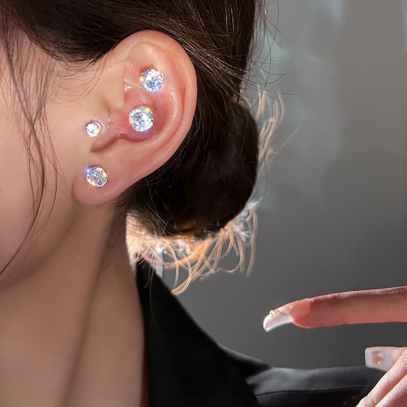 Cochlear nails without piercings, magnetic cochlear nails, women's ear bone clips, men's earrings, ear socket nails, magnetic stone ear bone nail clips 3