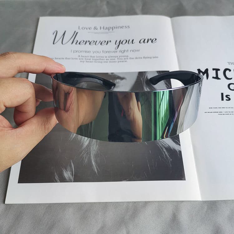 European and American cyberpunk technology-sense sunglasses for female Internet celebrities masquerade photo props all-in-one goggle sunglasses 3