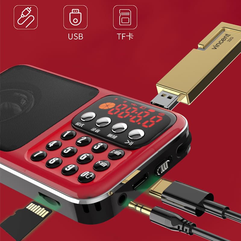 Huibang/Icebreaker A21 Bluetooth audio multi-function card radio singing player portable player for the elderly 4