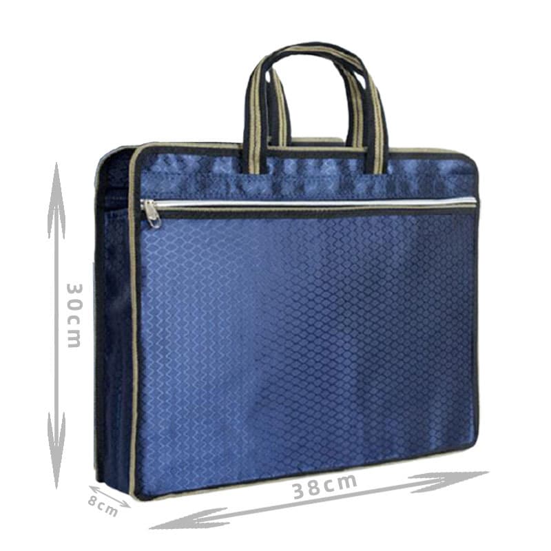 Portable document bag Oxford canvas bag a4 tutoring bag information bag briefcase conference zipper bag printed logo 4