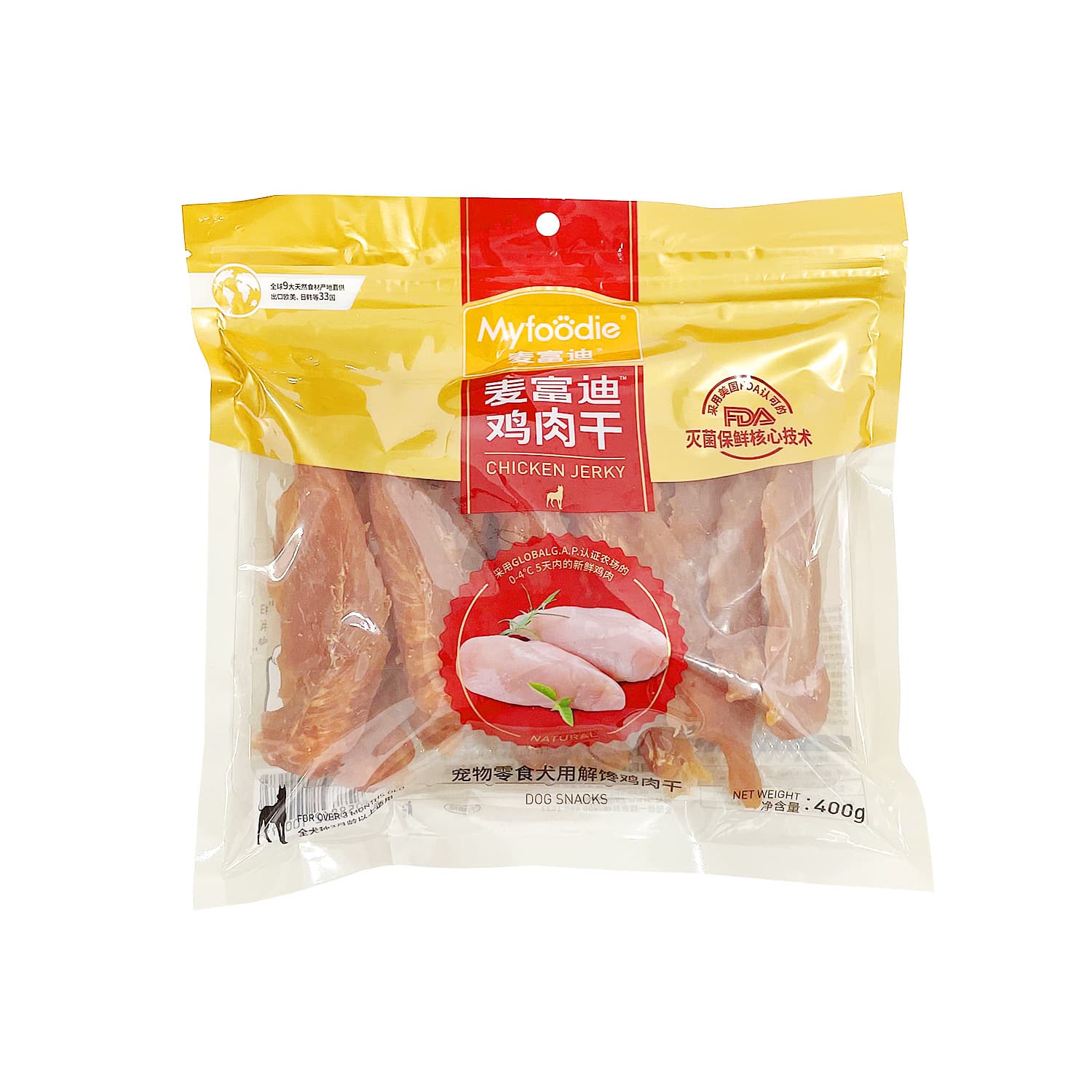 McGrady freeze-dried 400g chicken dry dog ​​snacks teething sticks wet food package cat meat package cat goat milk package staple food can 6