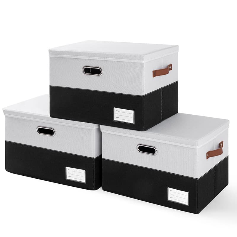 Cross-border cotton and linen storage box with lid foldable desktop organizer toys clothes wardrobe storage box storage box wholesale 9