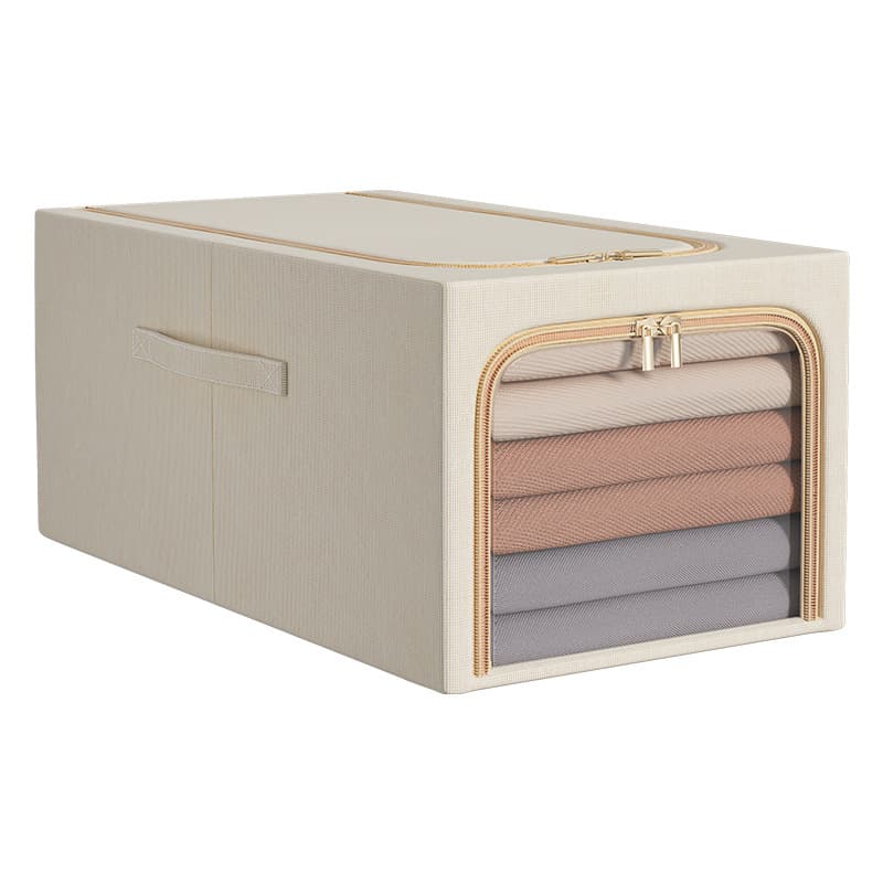 Cotton and linen wardrobe storage box storage box with deep narrow slit large window storage box moisture-proof quilt storage box wholesale 6