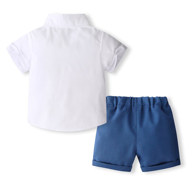 Korean style boys' summer dress suit, trendy boy's gentleman's party performance suit, children's gentleman's short-sleeved small suit suit 3