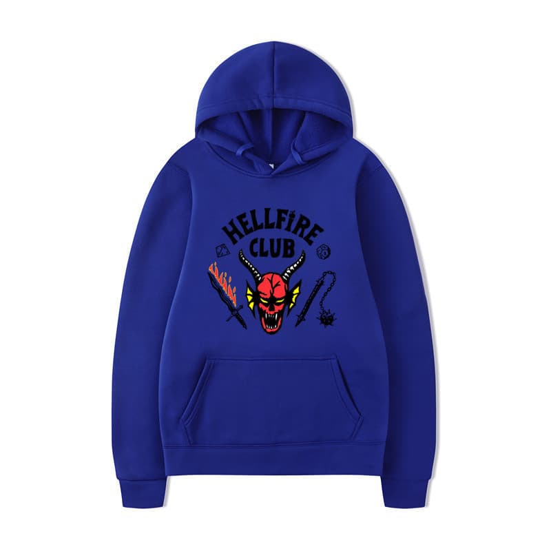 European and American Halloween American TV series Stranger Things 4 hooded casual sweatshirt for men 3D digital printing zipper long-sleeved jacket 9