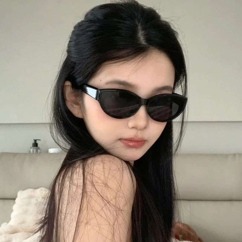 Black glasses and sunglasses 2026 new small frame cat eye sunglasses cross-border personalized sunglasses frames wholesale 2