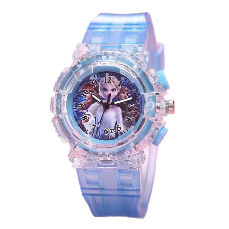 Ready supply of children's luminous watch Princess Su Ai Princess Sha colorful flash light girl gift watch 6