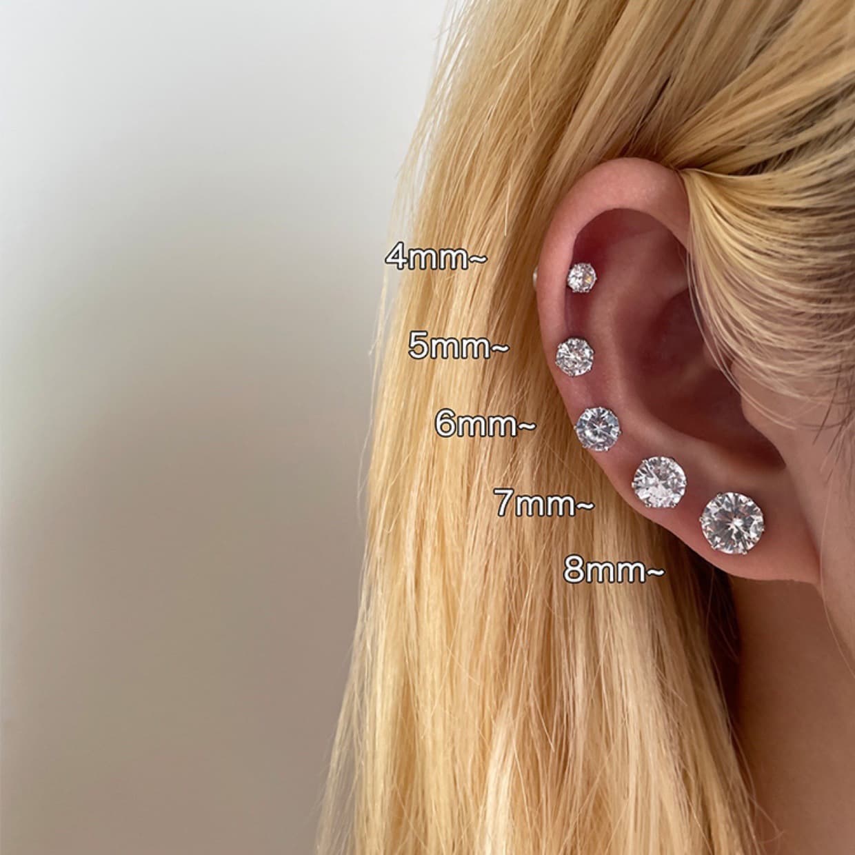 Explosive cochlear nails, iron-absorbing stone cochlear nails, men's non-pierced magnetic ear bone clips, zircon magnetic ear bone nails, women's wholesale 4