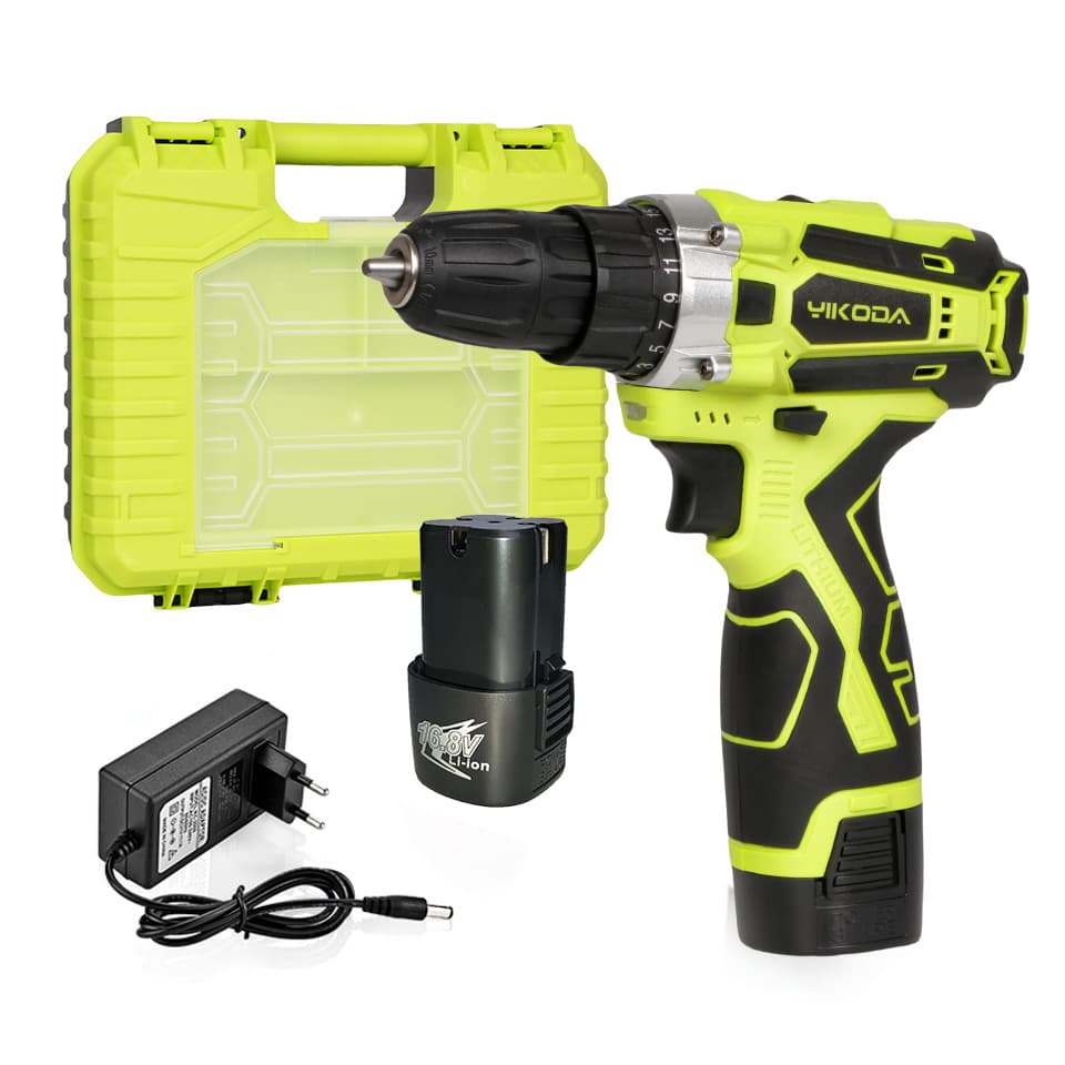 Cordless Lithium Electric Drill Pistol Drill Rechargeable Two-Speed ​​Electric Screwdriver Drill Driver Rechargeable Power Tool Set 6