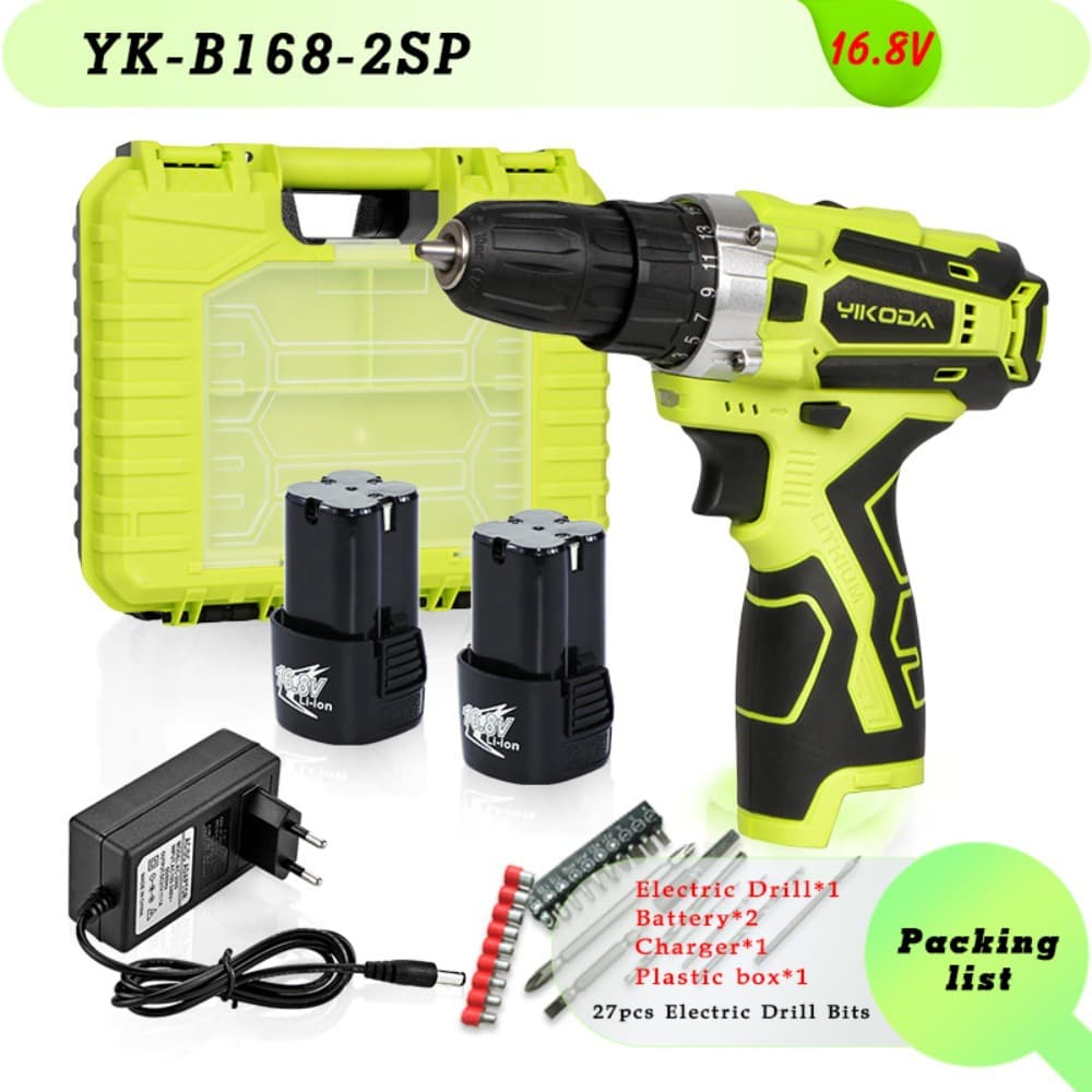 Cordless Lithium Electric Drill Pistol Drill Rechargeable Two-Speed ​​Electric Screwdriver Drill Driver Rechargeable Power Tool Set 9