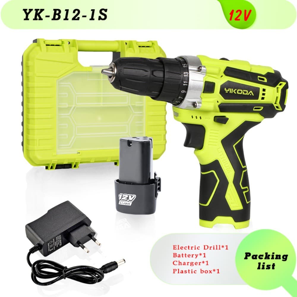 Cordless Lithium Electric Drill Pistol Drill Rechargeable Two-Speed ​​Electric Screwdriver Drill Driver Rechargeable Power Tool Set 10