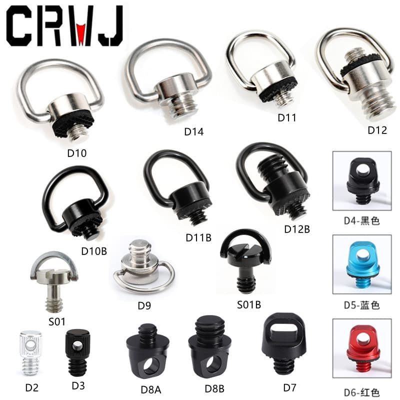 1/4 quick-release screws for photographic equipment, 3/8 hanging rings, quick-release plates, DJI shoulder straps, M4 hand-twisted sports camera accessories 2