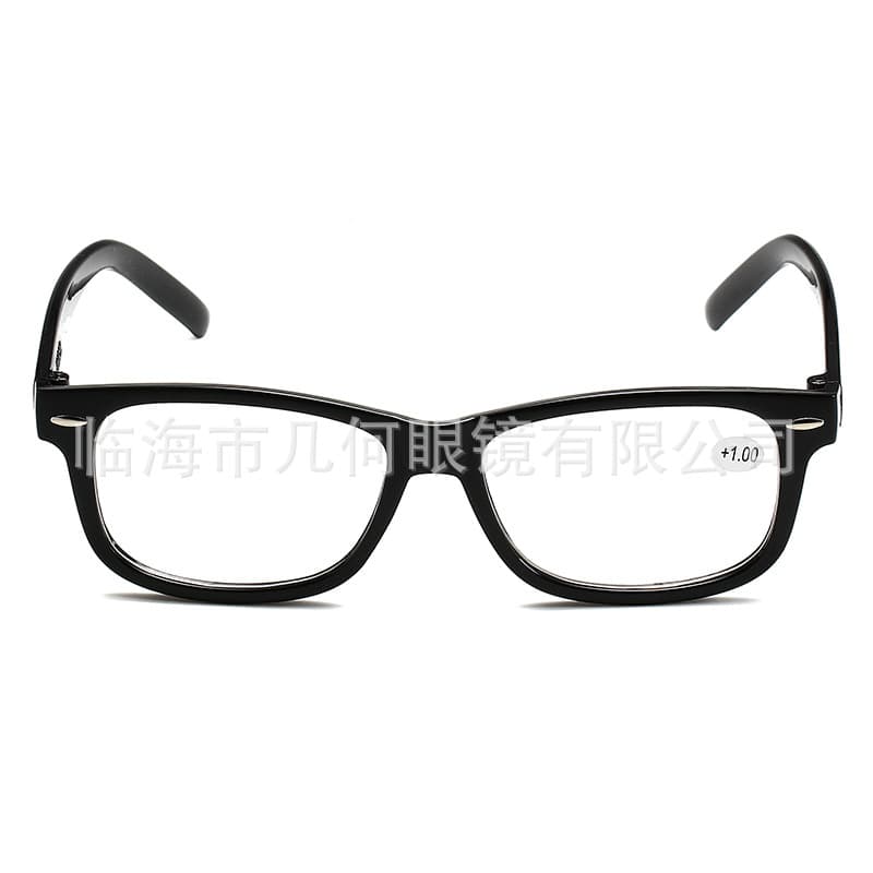 New retro rivet reading glasses for exhibition and export, new products on street stalls, men's resin fashion flat glasses 5