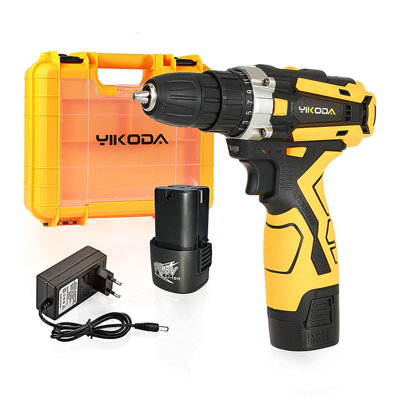 Two-speed household cordless lithium electric drill with display rechargeable screwdriver pistol drill multi-function electric 6