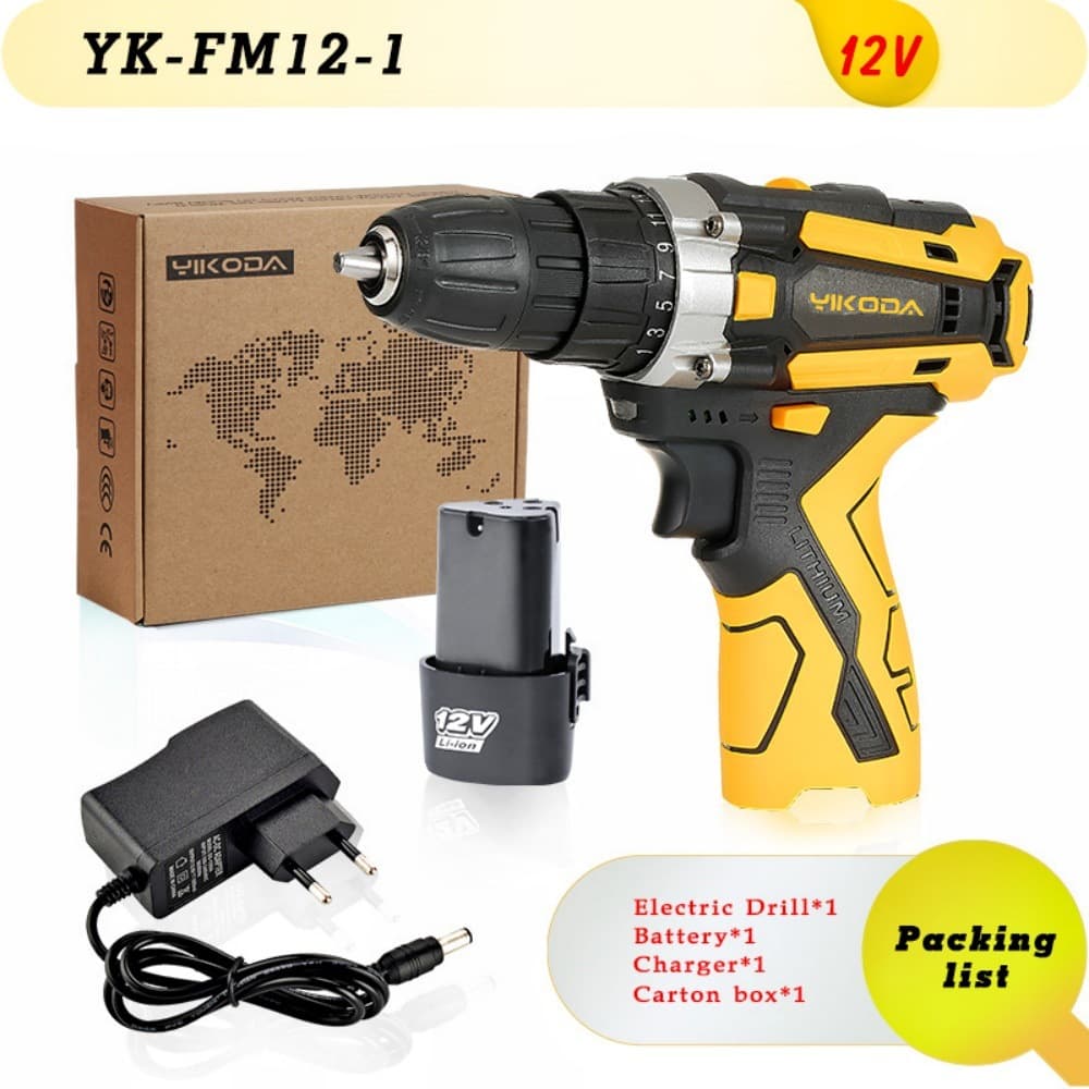 Two-speed household cordless lithium electric drill with display rechargeable screwdriver pistol drill multi-function electric 8