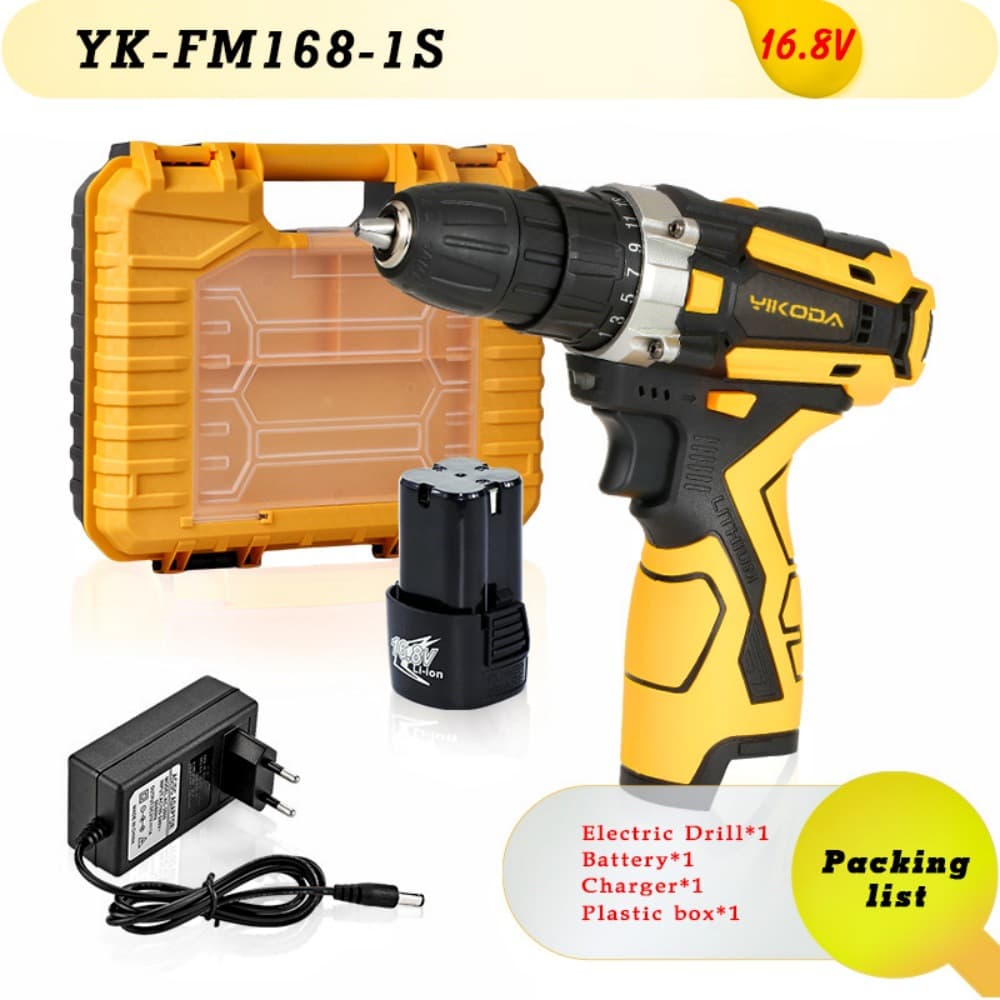 Two-speed household cordless lithium electric drill with display rechargeable screwdriver pistol drill multi-function electric 9