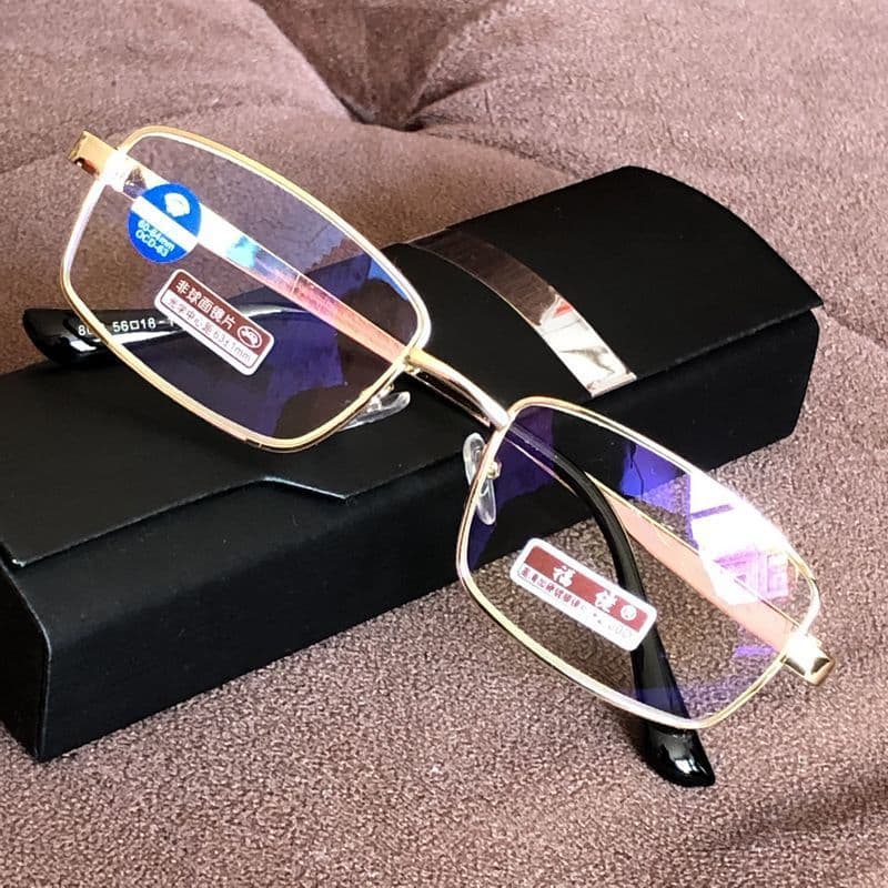 Crystal full-frame anti-blue light reading glasses 25/50/75/125/600 degrees for men and women, high-definition glasses for the elderly 6
