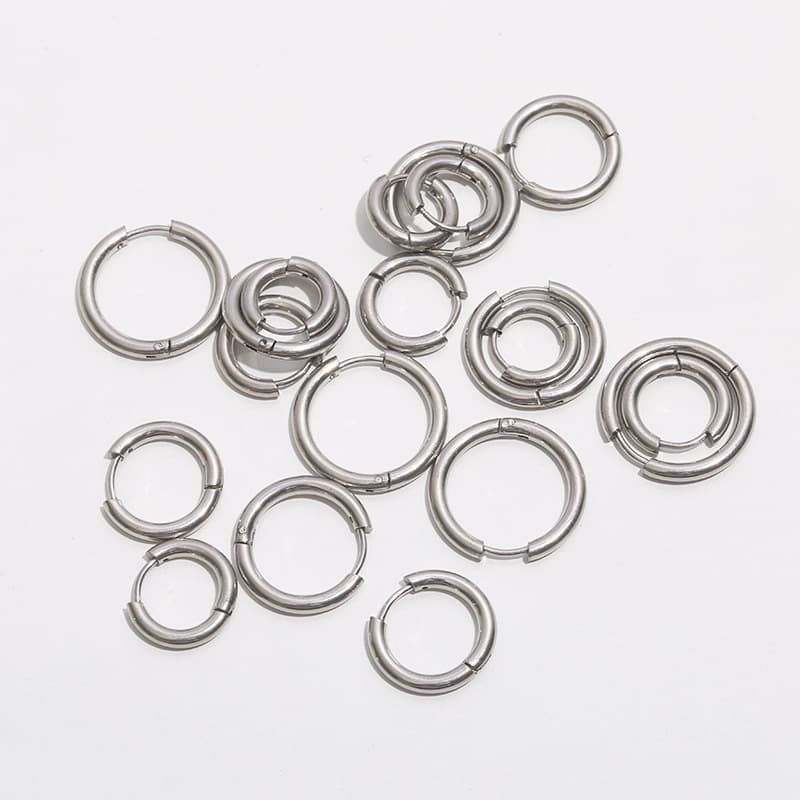Classic hot selling round buckle stainless steel wire ear buckle earrings earrings simple earrings ready for sale wholesale 4