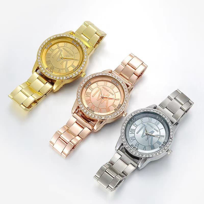Foreign trade fashionable Roman TVK digital scale watch, diamond-encrusted personalized steel band watch, hot-selling men's and women's watch wholesale and delivery 4