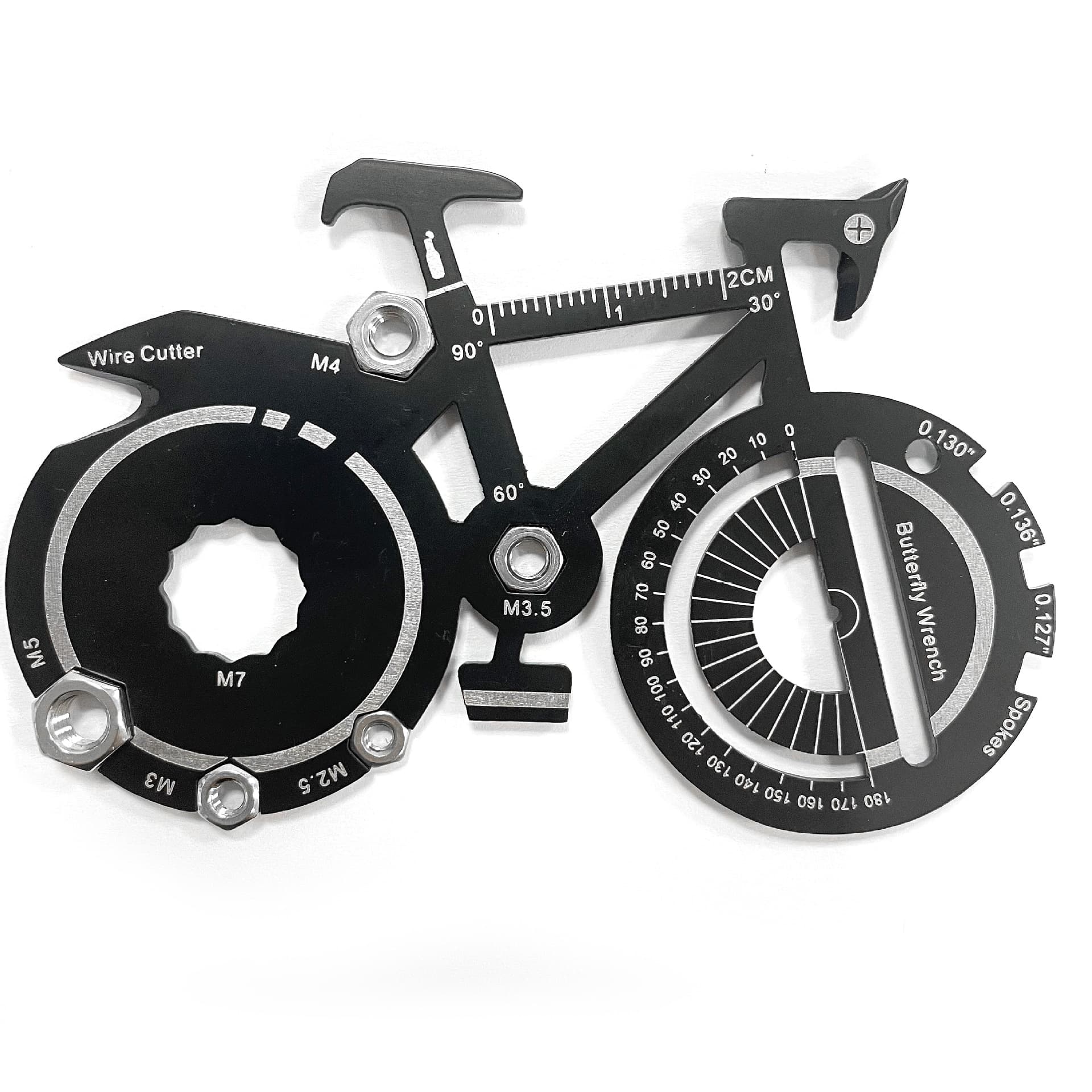 20-in-1 outdoor sports bicycle shape cross-border creative gift company logo keychain multi-function tool 7