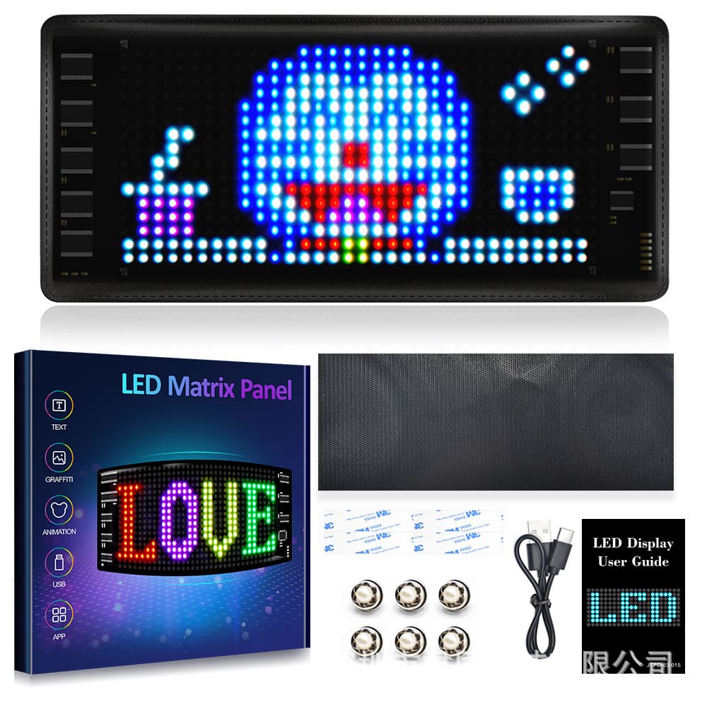 led car sign cross-border foreign trade model LED flexible small screen with battery portable display source manufacturer