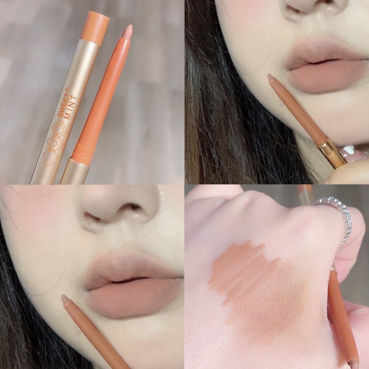 Douyin SWEETMINT line carving lip liner outlines the lip shape, creates pouty lips, does not fade, low-maintenance and long-lasting makeup 6