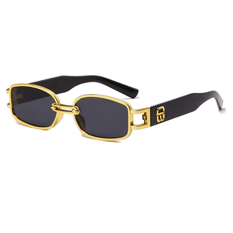 New cross-border sunscreen sunglasses for women, punk hip-hop square sunglasses, internet celebrity street photography, same style small frame glasses for men 2
