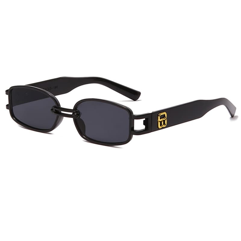 New cross-border sunscreen sunglasses for women, punk hip-hop square sunglasses, internet celebrity street photography, same style small frame glasses for men 3