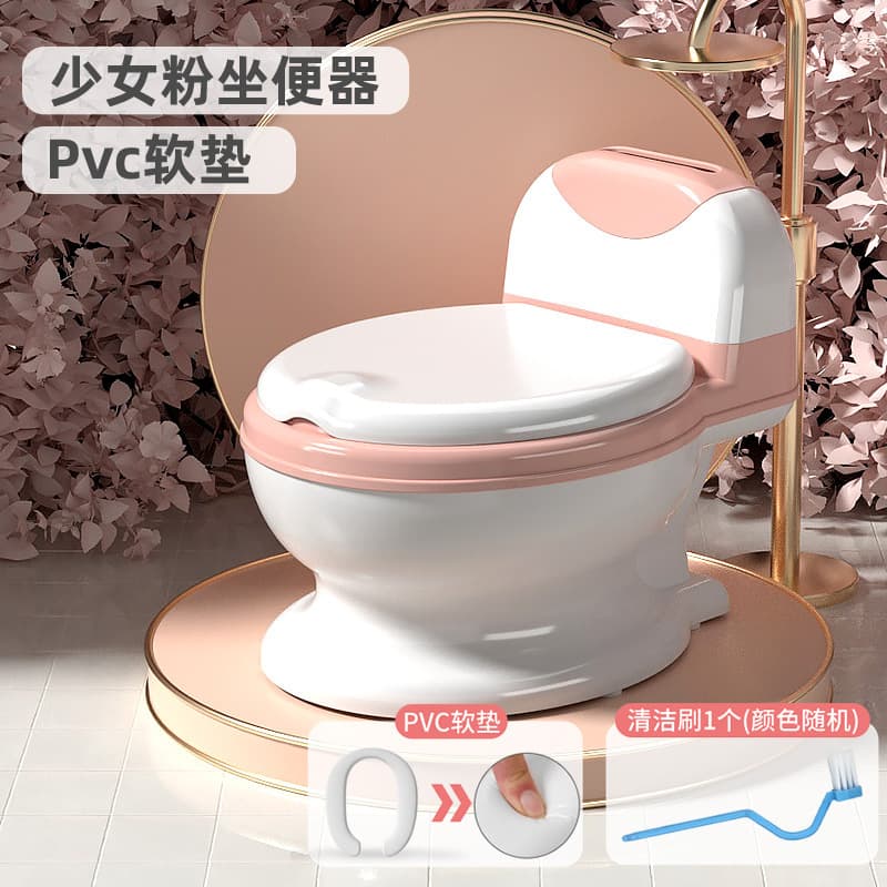 Children's toilet toilet training simulation toilet for boys and girls, portable household potty, 1-7 years old toilet seat 9