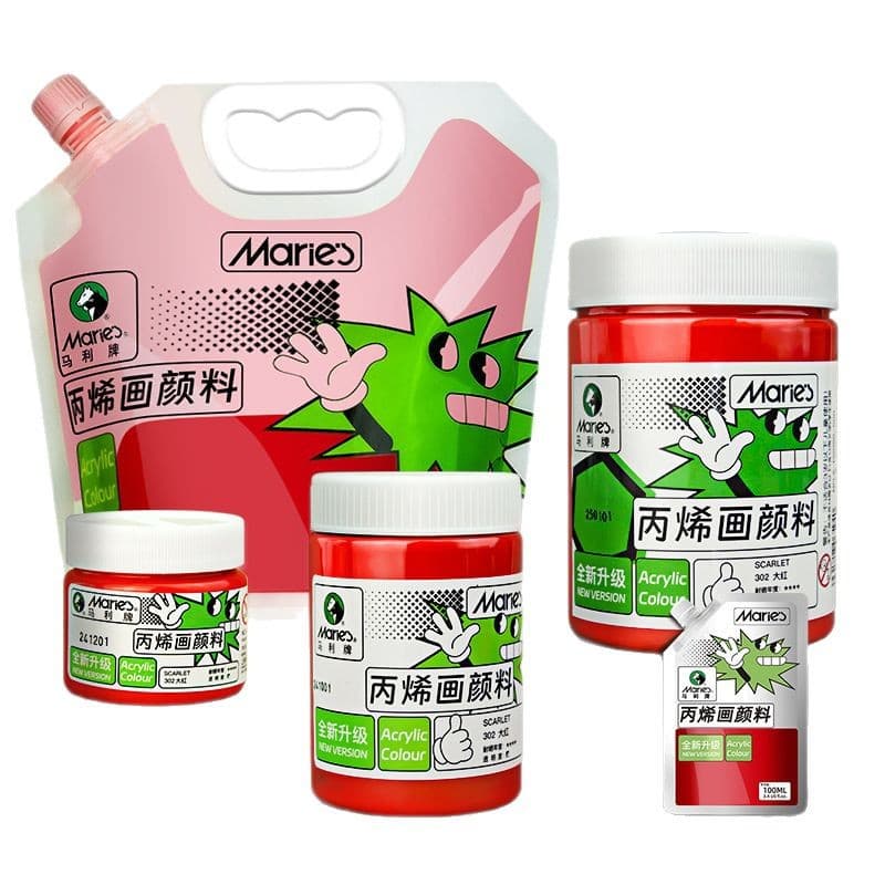 Marley acrylic paint set 100ml plaster doll coloring art wall painting texture painting acrylic large tank 500ml 6